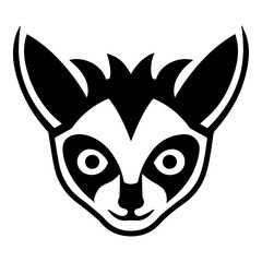 Lemur Flat Icon Isolated On White Background