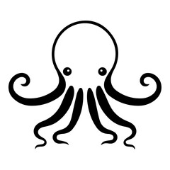 Octopus Flat Icon Isolated On White Background