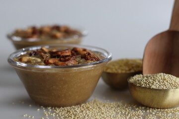 Proso sakkarai pongal is a healthy traditional South Indian sweet pongal made with moong dal and...