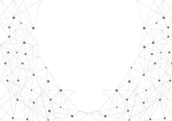 Geometric background with connected line and dots. Irregular triangles,Scientific concept for your design. Medical, technology, science background