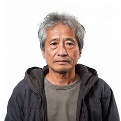 Obraz premium Portrait of a middle-aged Asian man possibly for actor casting or cultural diversity