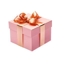 Obraz premium Pink gift, transparent background
