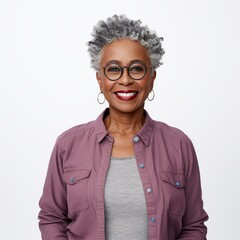 Portrait of a confident senior woman with glasses
