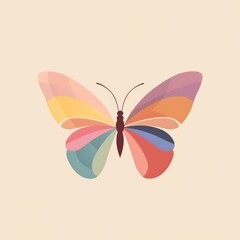 Minimalistic Butterfly Logo Design In Format. Concept Logo Design In Vector Format, Minimalistic Butterfly Logo, Clean And Simple Design