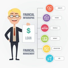 Fototapeta premium Financial Infographic Template
