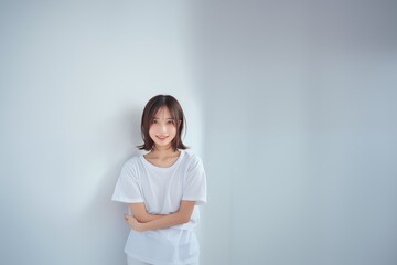 Fototapeta premium 10代の微笑む美しい女性