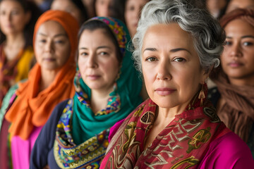 A vibrant photo of women of different ages and backgrounds embracing diversity and empowerment


