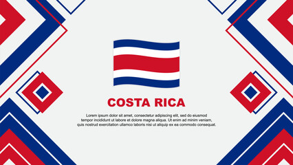 Costa Rica Flag Abstract Background Design Template. Costa Rica Independence Day Banner Wallpaper Vector Illustration. Costa Rica Background