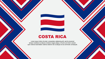 Costa Rica Flag Abstract Background Design Template. Costa Rica Independence Day Banner Wallpaper Vector Illustration. Costa Rica Vector