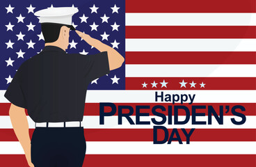 Happy presidents day card. vector illustration 