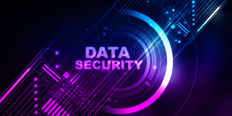 2d illustration abstract data security