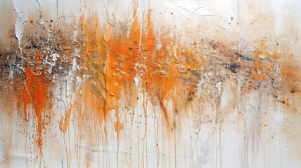Abstract watercolor orange and white on a wall for textures. Happy, joyful and spiritual life concept. Fresh and optimistic tones to background or wallpaper.