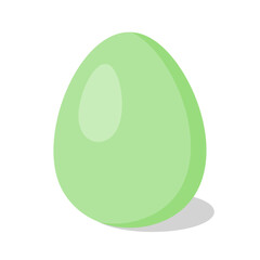 Green Egg. Happy Easter. Green Easter Egg. Design elements for holiday cards. Cartoon flat style Vector illustration. 