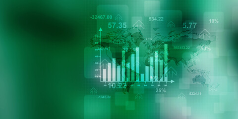 Obraz premium 2d rendering Stock market online business concept. business Graph 