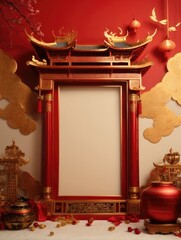 Obraz premium Chinese New Year Background Chinese Dragon