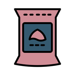 Organic Plant Soil Filled Outline Icon