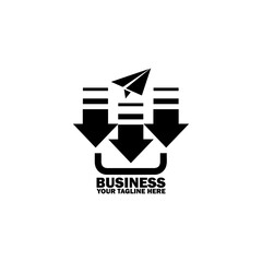 Abstract Initial Logo. Black color isolated on White Background. Business Branding Logos. Flat Vector Logo Design Template Element icon.