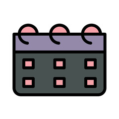 Calendar Date Time Filled Outline Icon