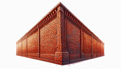 Empty red brick wall.
