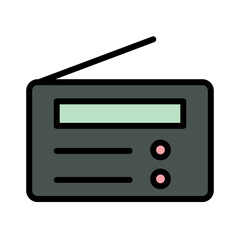 Party Player Radio Filled Outline Icon