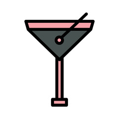 Alcohol Bar Club Filled Outline Icon