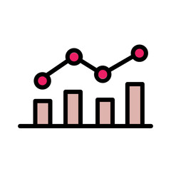 Analytics Bar Chart Filled Outline Icon