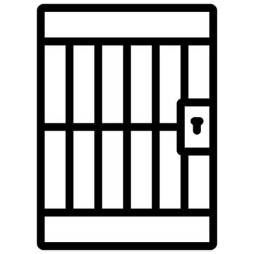recommend clip art: jail icon illustration design with outline