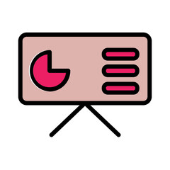 Business Data Infographic Filled Outline Icon