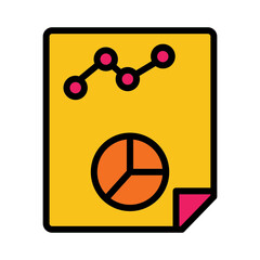 Analysis Chart Graph Filled Outline Icon