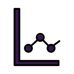 Analytics Chart Cloud Filled Outline Icon