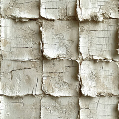 White Rough clay structure Pattern Tile for seamless backgrounds and for filling surfaces in soft colors, ai generated