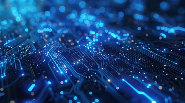 circuit board background blue tech 