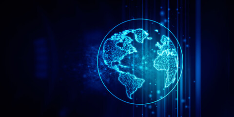 2d illustration world map abstract background