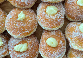  fried friars or  parafrittus , fried donuts, typical Sardinian dessert