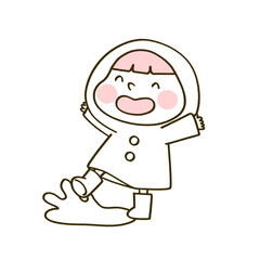 子ども_雨合羽02(単色)
