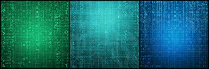 Abstract digital background with binary code. Hackers, darknet, virtual reality and science fiction concept.