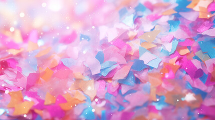 Fototapeta na wymiar Sparkling Pastel Confetti Background