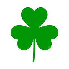 Shamrock clip art St Patricks Day design on plain white transparent isolated background for card, shirt, hoodie, sweatshirt, apparel, tag, mug, icon, poster or badge
