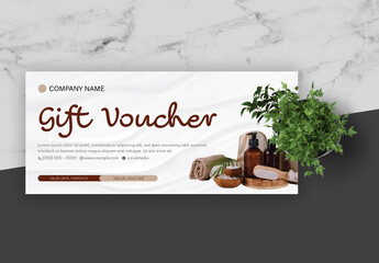 Red and Brown Skincare Gift Voucher
