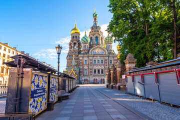 St. Petersburg, Russia - 23 june 2023: Cathedral of the Savior on Spilled Blood in summer