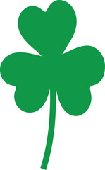 Shamrock clip art St Patricks Day design on plain white transparent isolated background for card, shirt, hoodie, sweatshirt, apparel, tag, mug, icon, poster or badge