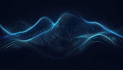 Dynamic Digital Blue Dot Wave Background