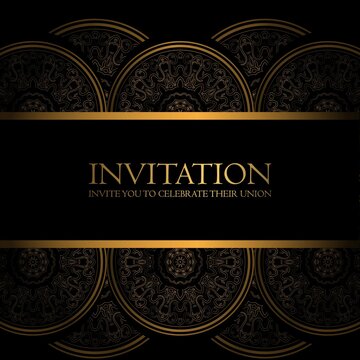 Black Gold Invitation