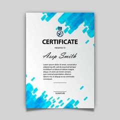 Blue White Certificate Template 2