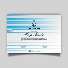 Blue White Certificate Template 3