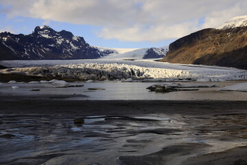 Skaftafellsjökull is an Icelandic glacier that forms a glacier tongue of Vatnajökull.