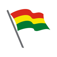 Lithuania flag flying waving. Vector image
