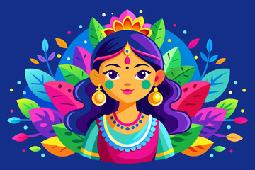 Obraz na płótnie Canvas india design for holi festival of colors