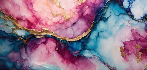 Alcohol paint. Abstract painting. Generative AI