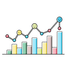 business graph cute colorful
